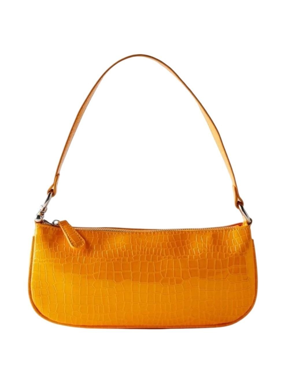 Urban Outfitters Yellow Faux Croc-Embossed Shoulder Bag